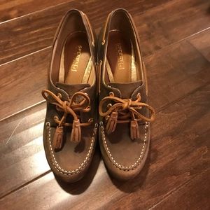 Sperry Seabourne Brown Distressed Wedge
